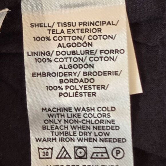 Loft Womens Black White Embroidered Lace Scalloped Hem Skirt Size 6 - Picture 9 of 10